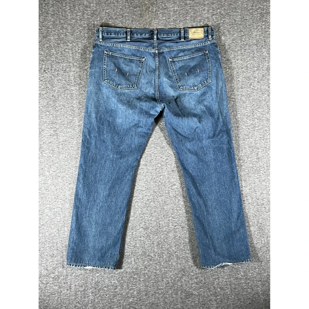 Polo Ralph Lauren Jeans Big Tall Straight Leg Blue Denim Warrick Mens‎ 44BX30